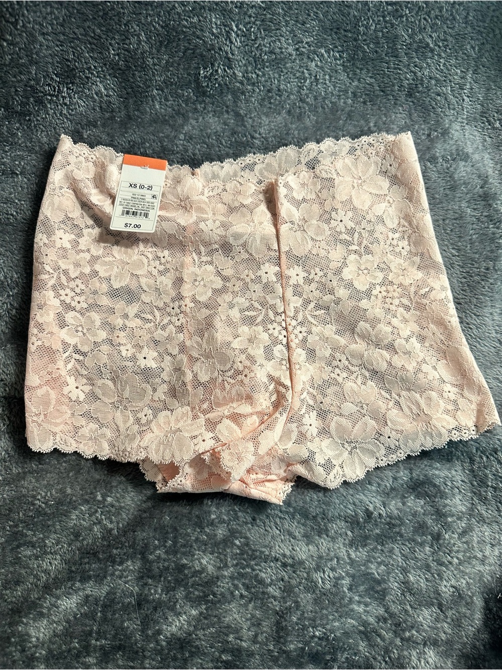 Auden Lace High-Waist Boyshorts - Pink size XS (0-2) - Picture 2 of 2